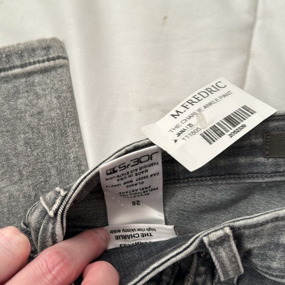 * Joe's Jeans Women Charlie High Rise Skinny Ankle Grey Distressed Jeans - Picture 4 of 10